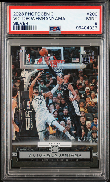 2023 PANINI PHOTOGENIC VICTOR WEMBANYAMA ROOKIE SILVER SP /99 #200 PSA 9 