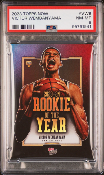 2023 TOPPS NOW VICTOR WEMBANYAMA ROOKIE #VW6 PSA 8 NEAR MINT-MINT