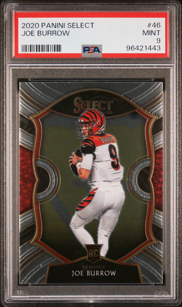 2020 PANINI SELECT JOE BURROW #46 ROOKIE CONCOURSE RC CARD PSA 9 MINT