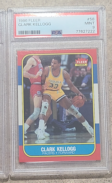 1986 Fleer PSA9 Clark Kellogg