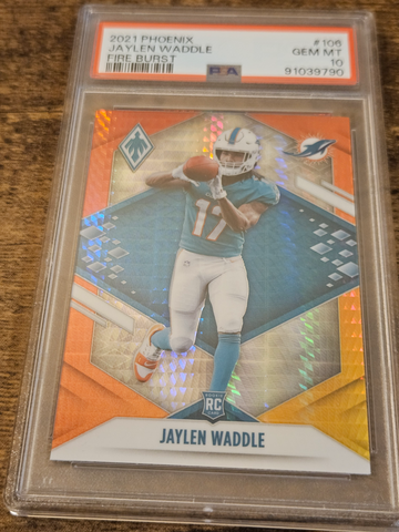 2021 Phoenix Jaylen Waddle Fire Burst RC PSA10