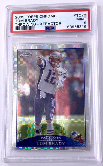 2009 Topps Chrome Tom Brady Xfractor PSA 9