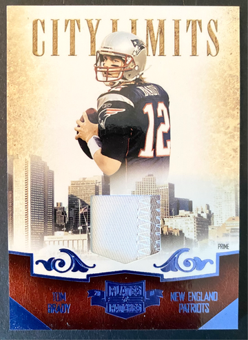 2010 Panini Plates & Patches Tom Brady City Limits 2-Color Patch /50