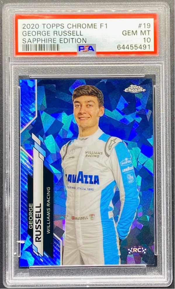 2020 Topps Chrome F1 Sapphire George Russell Rookie RC #19 PSA 10 | MySlabs
