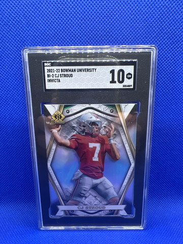 2021-22 Bowman University CJ STROUD Invicta SGC 10