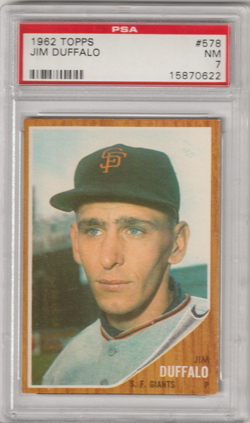 1962 Topps #578 Jim Duffalo PSA 7 (Near Mint) 