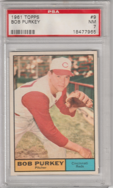 1961 Topps #9 Bob Purkey PSA 7 (Near Mint)