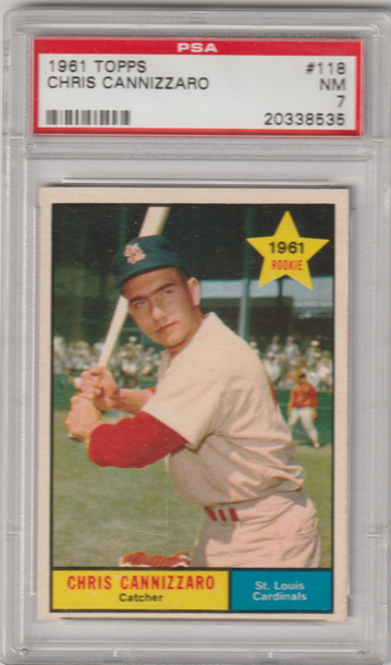 1961 Topps #118 Chris Cannizzaro PSA 7 (Near Mint)