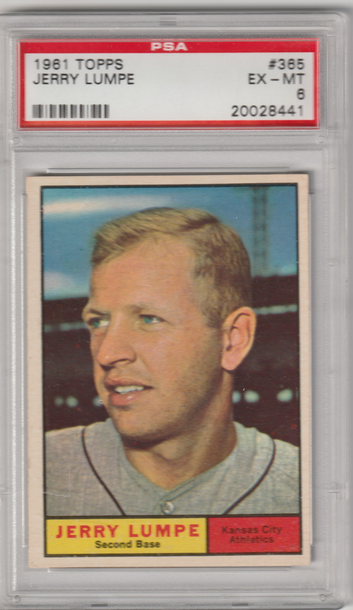 1961 Topps #365 Jerry Lumpe PSA 6 (Excellent - Mint)