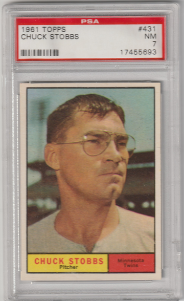 1961 Topps #431 Chuck Stobbs PSA 7 (Near Mint)