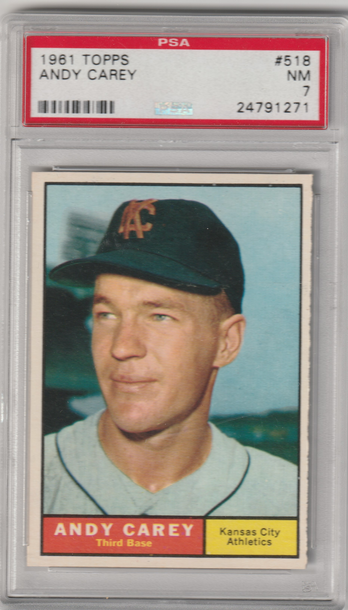 1961 Topps #518 Andy Carey PSA 7 (Near Mint)