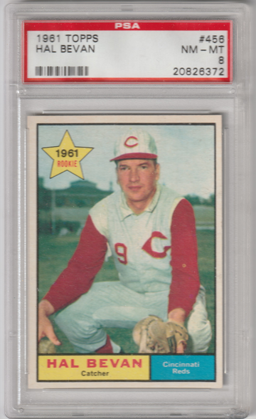 1961 Topps #456 Hal Bevan PSA 8 (Near Mint-Mint)