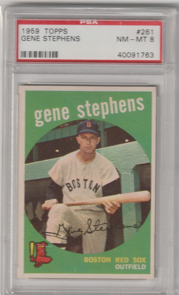 1959 Topps #261 Gene Stephens PSA 8 (Near Mint-Mint)