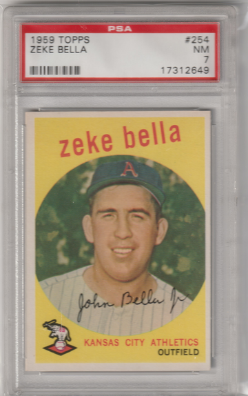 1959 Topps #254 Zeke Bella PSA 7 (Near Mint)