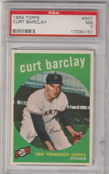 1959 Topps #307 Curt Barclay PSA 7 (Near Mint)