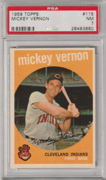 1959 Topps #115, Mickey Vernon PSA 7 (Near Mint)
