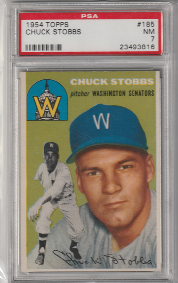 1954 Topps #185, Chuck Stobbs PSA 7 (Near Mint)