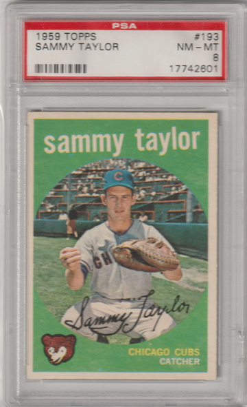 1959 Topps #193, Sammy Taylor PSA 8 (Near Mint-Mint)