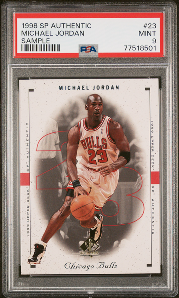 1998-99 SP Authentic #23 Michael Jordan (Sample) PSA 9