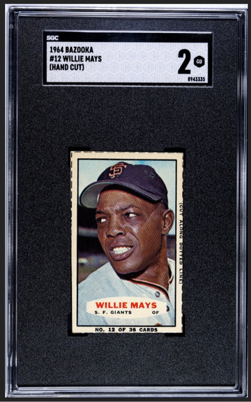 WILLIE MAYS 1964 BAZOOKA SGC 2!