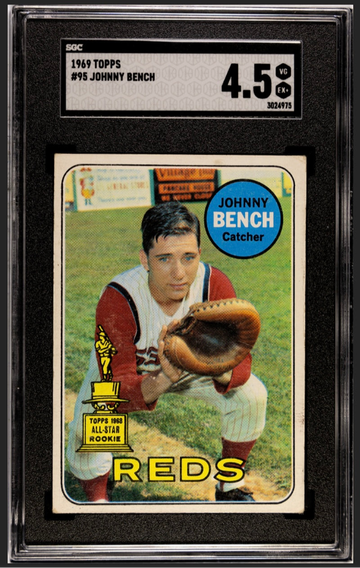 JOHNNY BENCH 1969 TOPPS SGC 4.5!