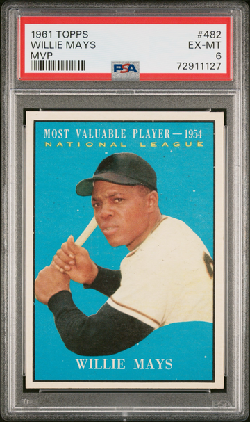 WILLIE MAYS 1961 TOPPS MVP PSA 6!