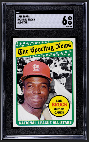 LOU BROCK 1969 TOPPS AS SGC 6!