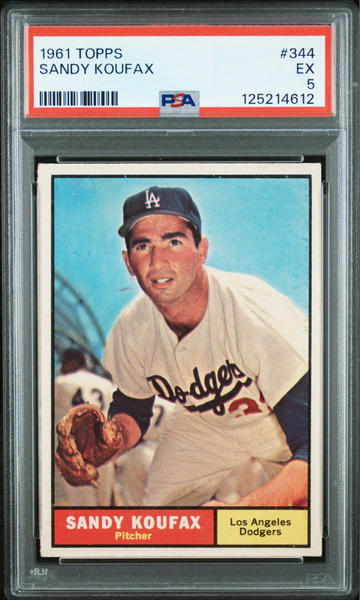 SANDY KOUFAX 1961 TOPPS PSA 5!