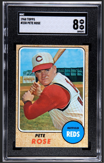PETE ROSE 1968 TOPPS SGC 8!