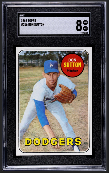 DON SUTTON 1969 TOPPS SGC 8!