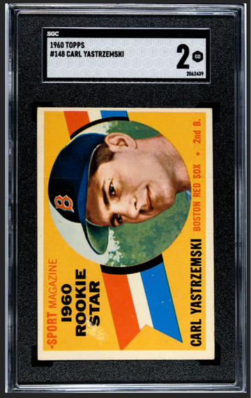 CARL YASTRZEMSKI RC 1960 TOPPS SGC 2