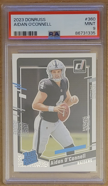 2023 Donruss Aidan O'Connell #360 PSA 9 Mint
