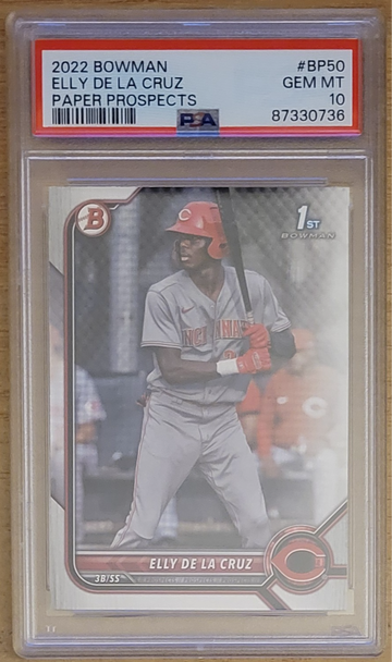 2022 Bowman Prospects Elly De La Cruz #BP50 PSA 10 Gem MT