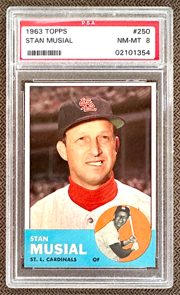 1963 Topps Stan Musial #250 PSA 8