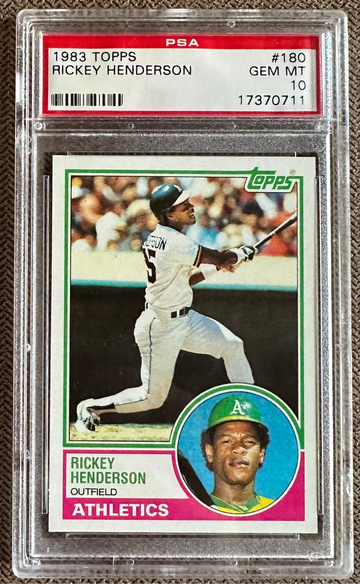 1983 Topps Rickey Henderson 180 PSA 10