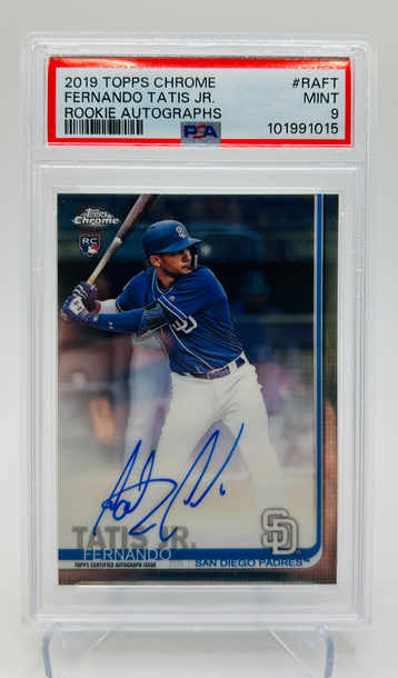 2019 Topps Chrome Fernando Tatis Jr. Rookie Auto #RA-FT PSA 9 Mint RC