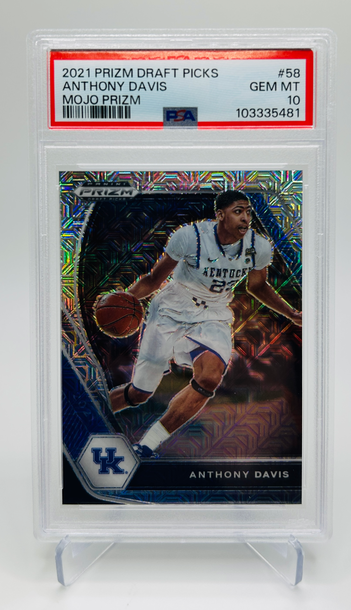 2021-22 Panini Prizm Draft ANTHONY DAVIS MOJO /25 PSA 10 Gem Mint #58
