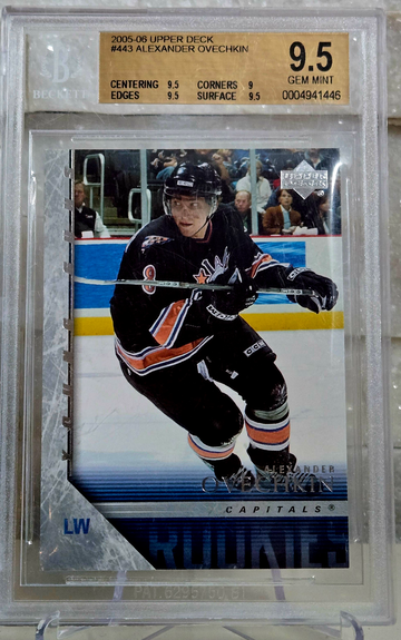 2005-06 UPPER DECK ALEX OVECHKIN ROOKIE BGS 9.5