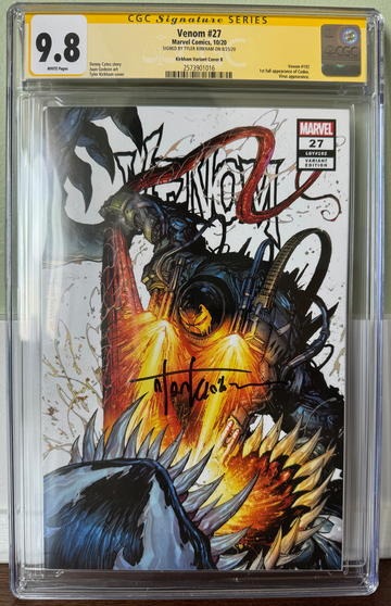 CGC 9.8 WHITE Pages Venom #27 Signature Series Tyler Kirkham Variant B