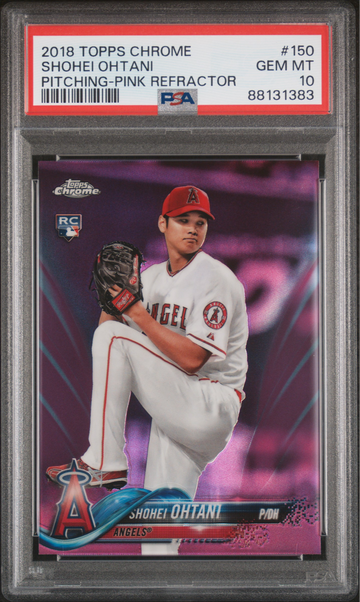 2018 Topps Chrome Pink Refractor Shohei Ohtani ROOKIE #150 PSA 10 GEM MINT