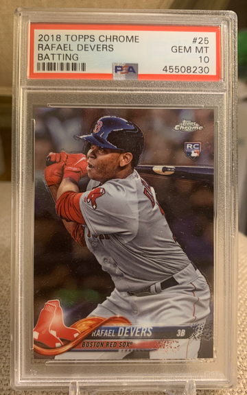 2018 Topps Chrome Rafael Devers Rookie Card PSA 10 Gem Mint