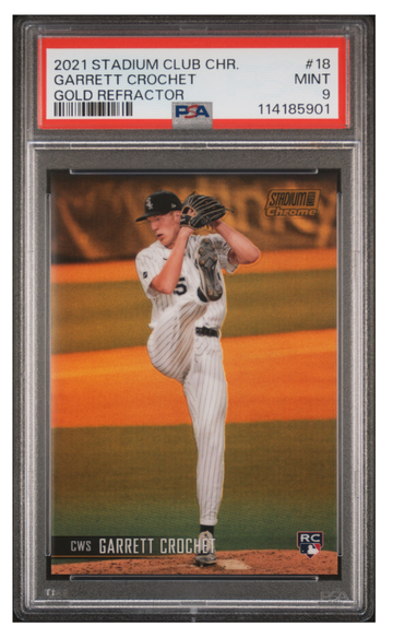 2021 Topps Stadium Chrome Garrett Crochet /50 Gold Refractor Rookie Card PSA 9 Mint SP