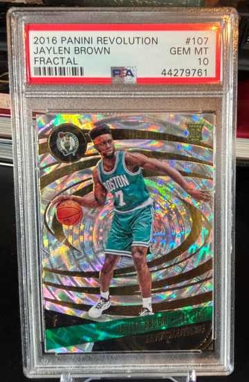 2016 Revolution Jaylen Brown Fractal Rookie Card PSA 10 Gem Mint Celtics SP