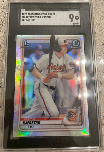Heston Kjerstad 2020 1st Bowman Chrome Draft Refractor SGC 9 BD-122