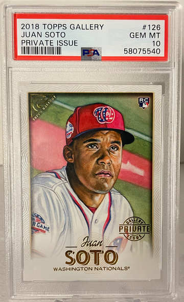 2018 Topps Gallery /250 Private Issue Juan Soto #126 PSA 10 Gem Mint Rookie Card