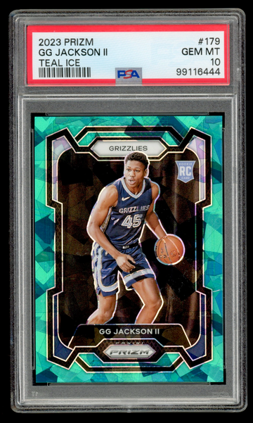 2023 Panini Prizm GG Jackson Teal Ice /225 Rookie RC #179 PSA 10