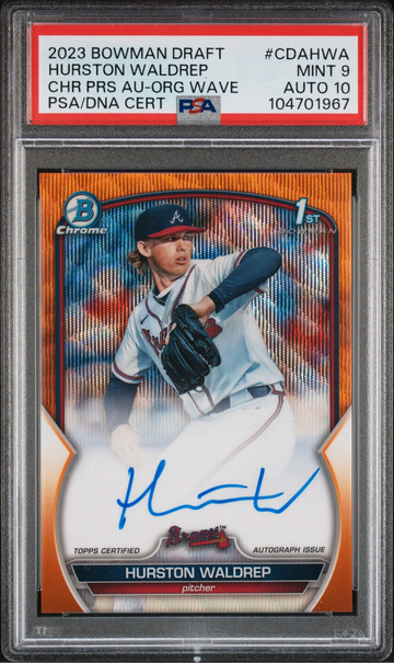 2023 Bowman Chrome Hurston Waldrep Auto Orange /25