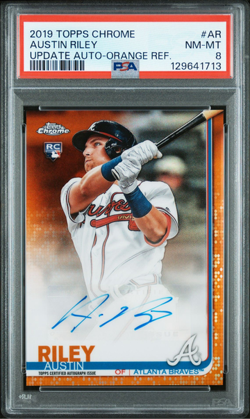 2019 Topps Chrome Update Austin Riley Orange Auto /25