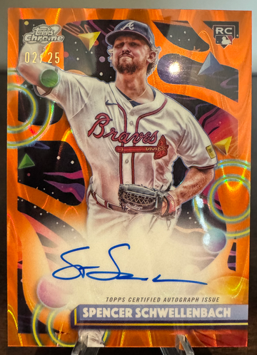 2025 Topps Cosmic Chrome Spencer Schwellenbach Auto Orange /25