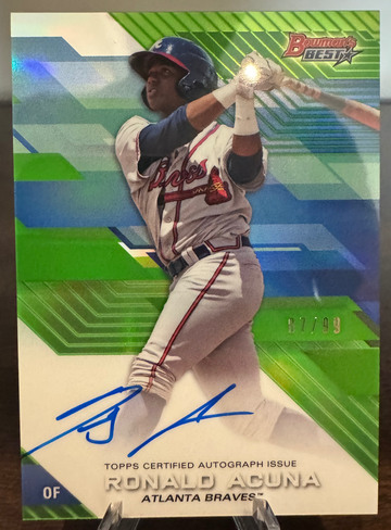 2017 Bowman’s Best Ronald Acuna Jr Auto Green /99